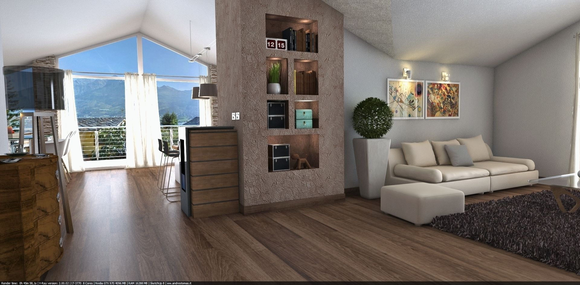 RENDER INTERNI 01, Tomas Andres Tomas Andres Modern style bedroom