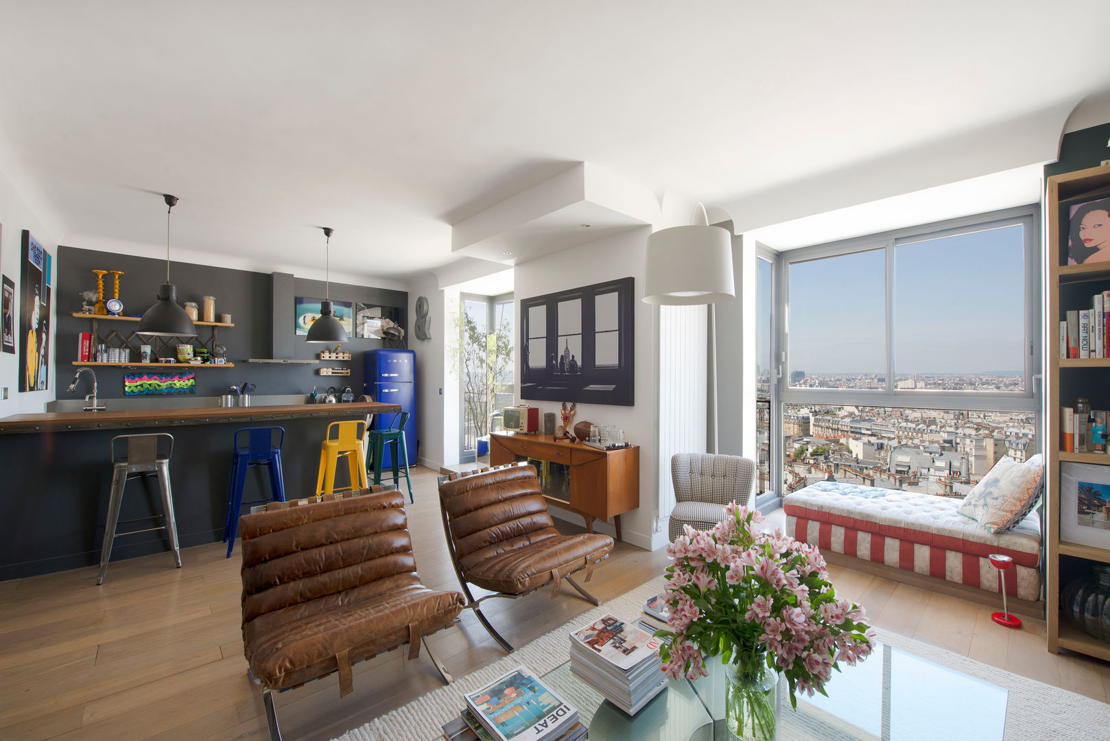 Appartement Caulaincourt Paris, Hélène de Tassigny Hélène de Tassigny Eclectic style living room