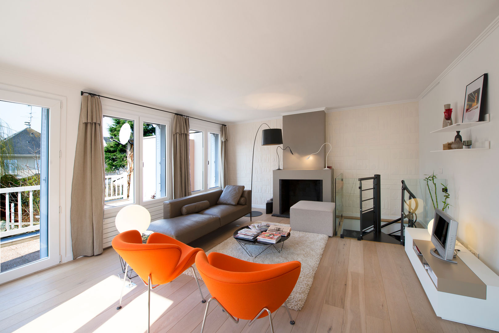 Maison individuelle Le Chesnay, Hélène de Tassigny Hélène de Tassigny Modern living room