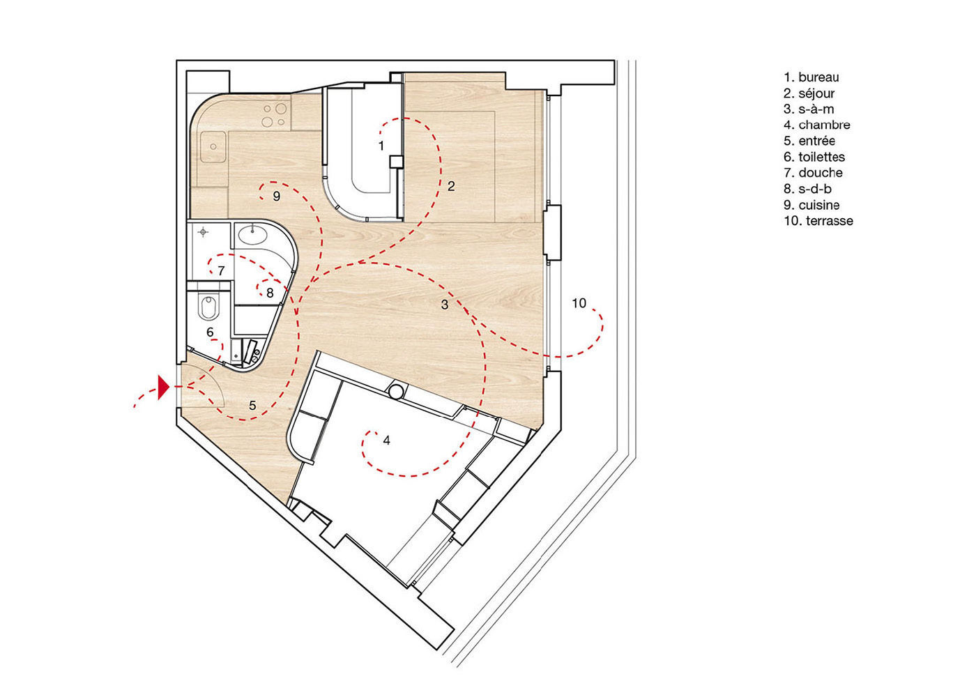 Flat N°4. A small ap, Julien Joly Architecture Julien Joly Architecture