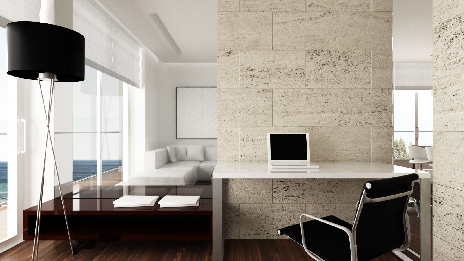 Apartament - Gdynia/ Prusa , Ndesign Ndesign Minimalst style study/office