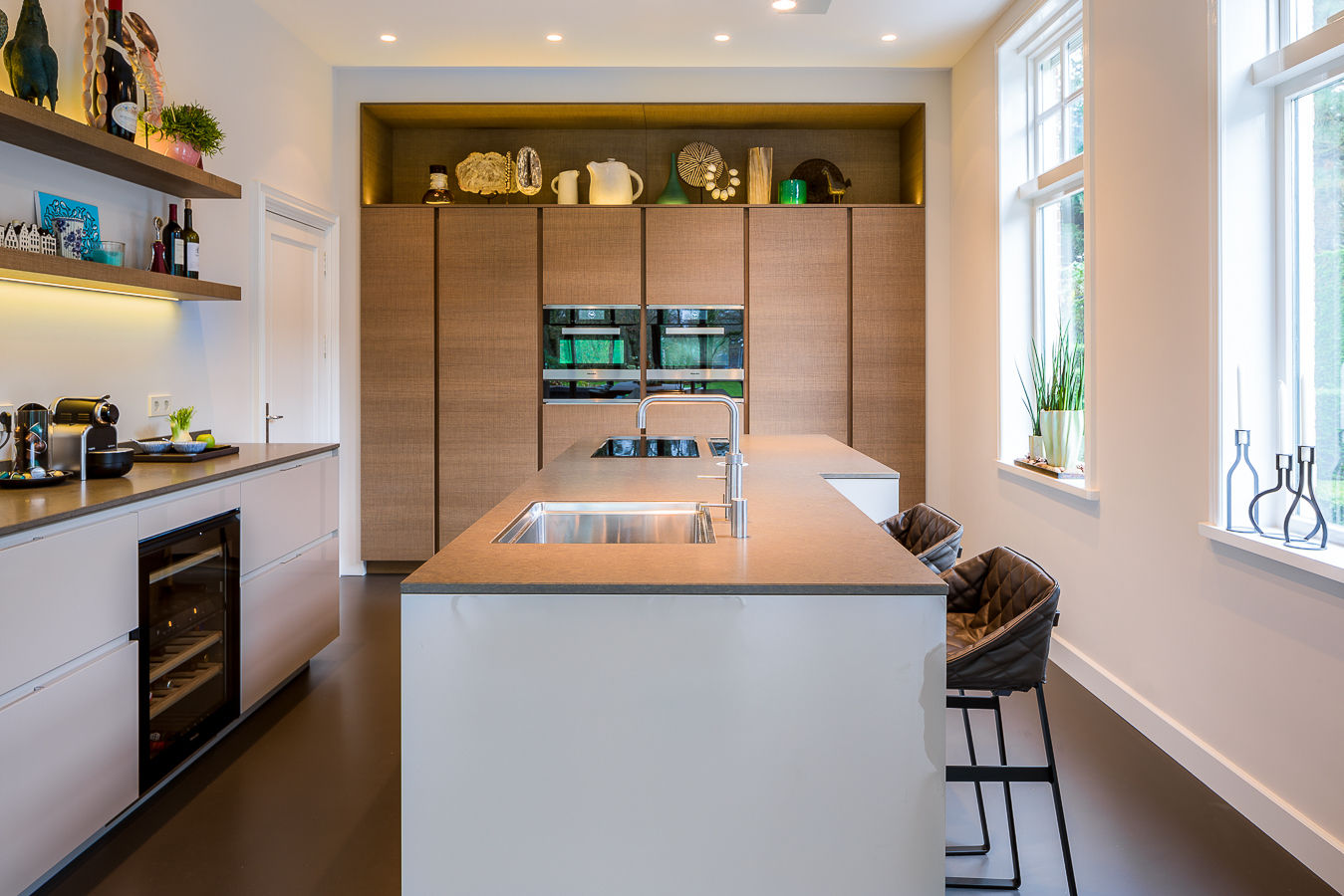 Woonkamer + keuken Amstelveen, Baden Baden Interior Baden Baden Interior مطبخ