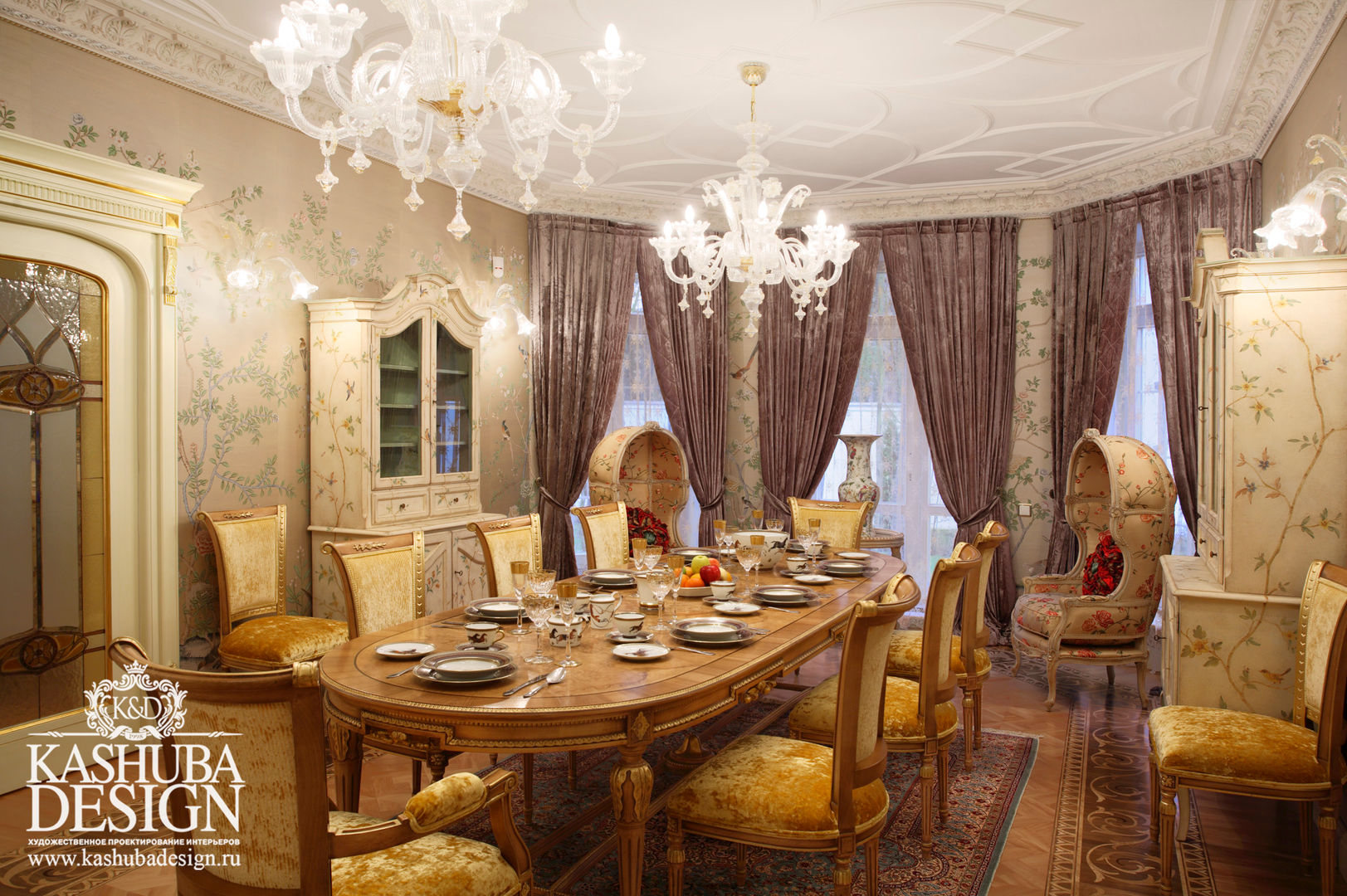 Дом космополит, KASHUBA DESIGN KASHUBA DESIGN Dining room