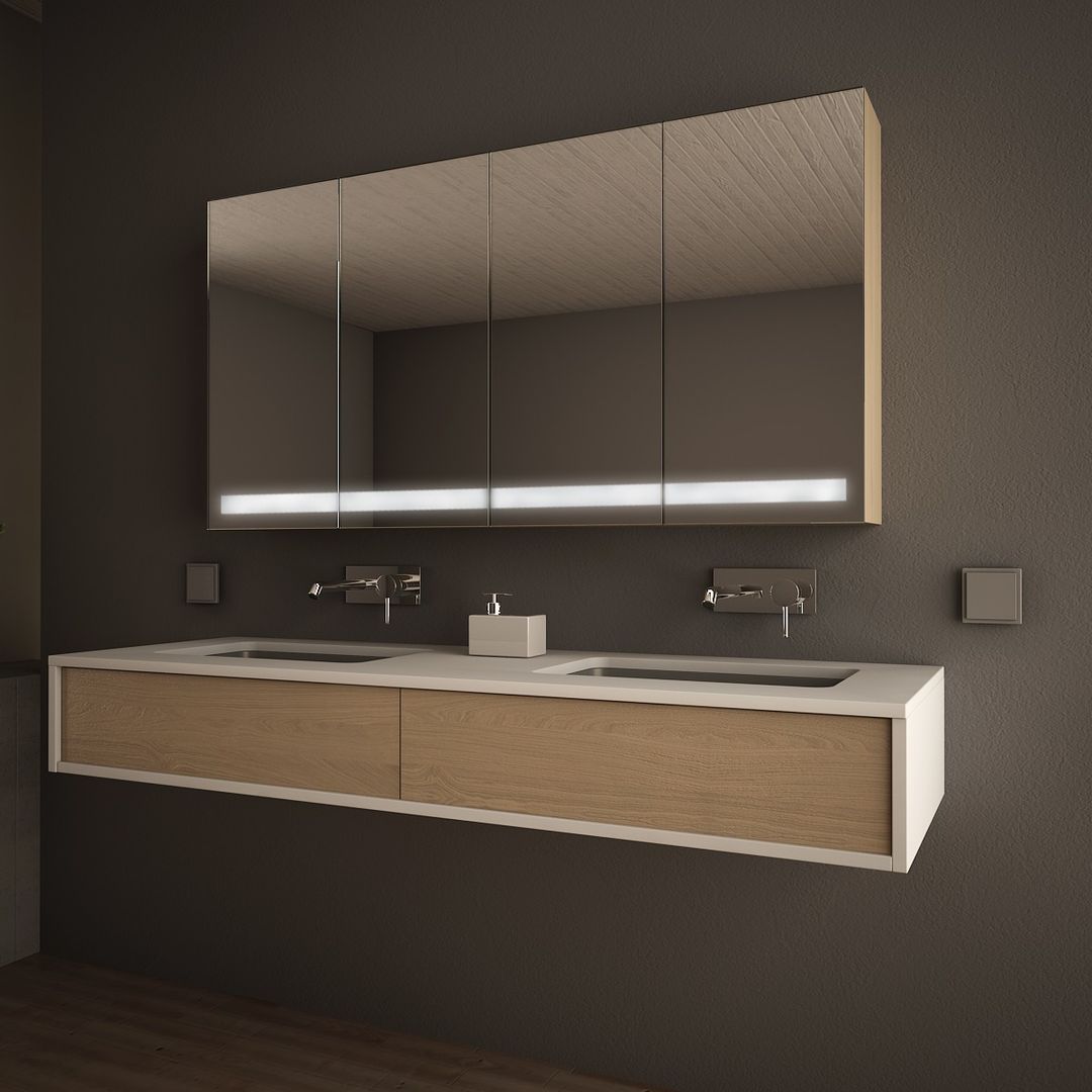 homify Bagno moderno Specchi