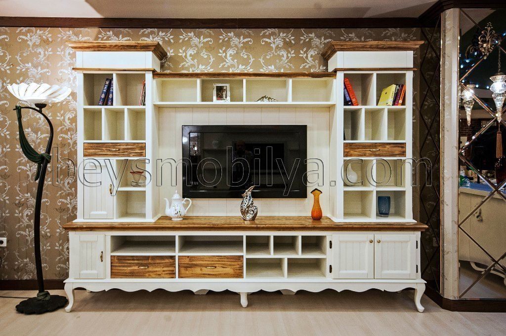 Sheerwood Countr Tv Unitesi, Akabe Mobilya San ve Tic. Ltd. Şti Akabe Mobilya San ve Tic. Ltd. Şti Rustic style living room TV stands & cabinets