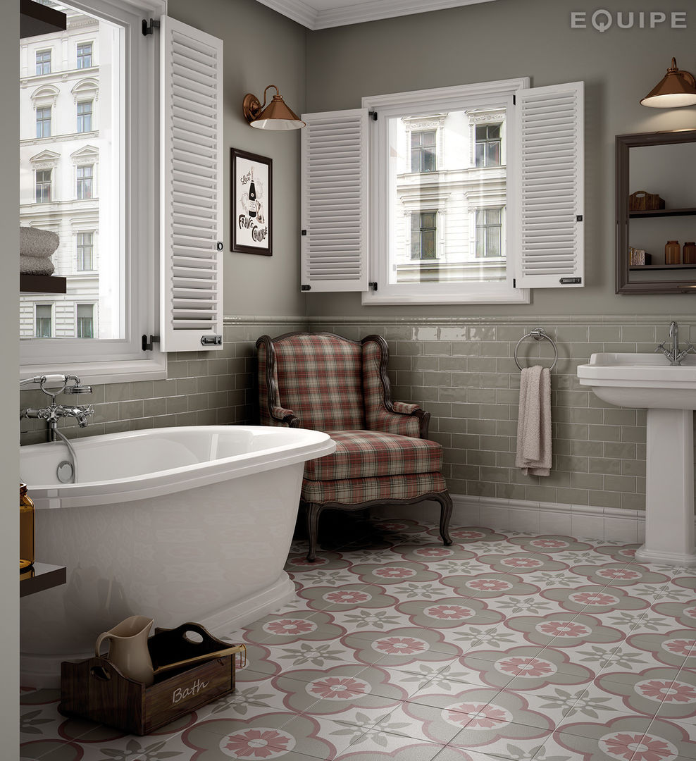 Caprice Deco, Equipe Ceramicas Equipe Ceramicas Ванная комната в рустикальном стиле