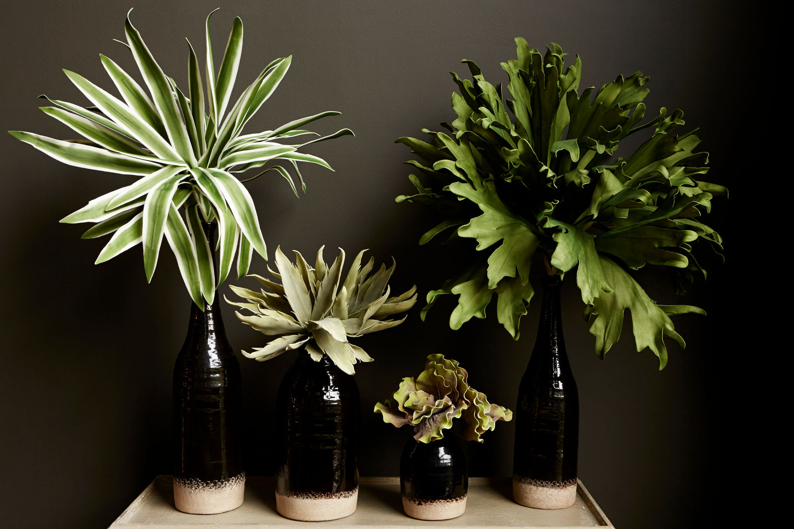 Faux botanicals Abigail Ahern حديقة داخلية تصميم مساحات داخلية