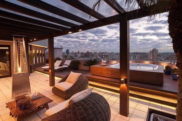 Terraço, Adriane Cesa Arquitetura Adriane Cesa Arquitetura 露臺