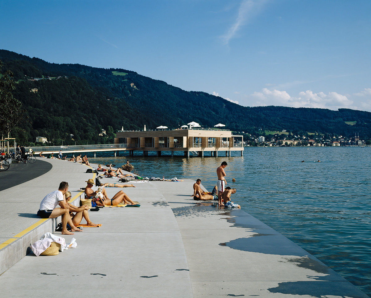 Badehaus am Kaiserstrand, Lochau-Bregenz, Lang + Schwärzler Architekturbüro Lang + Schwärzler Architekturbüro Espacios comerciales Hoteles