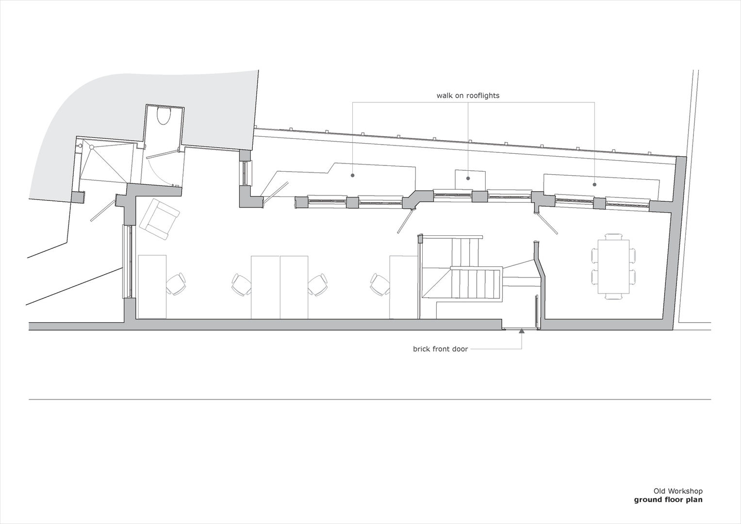 Old Workshop - ground floor plan Jack Woolley