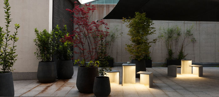 Sélection Outdoor, Astéri Astéri Jardins minimalistas Iluminação