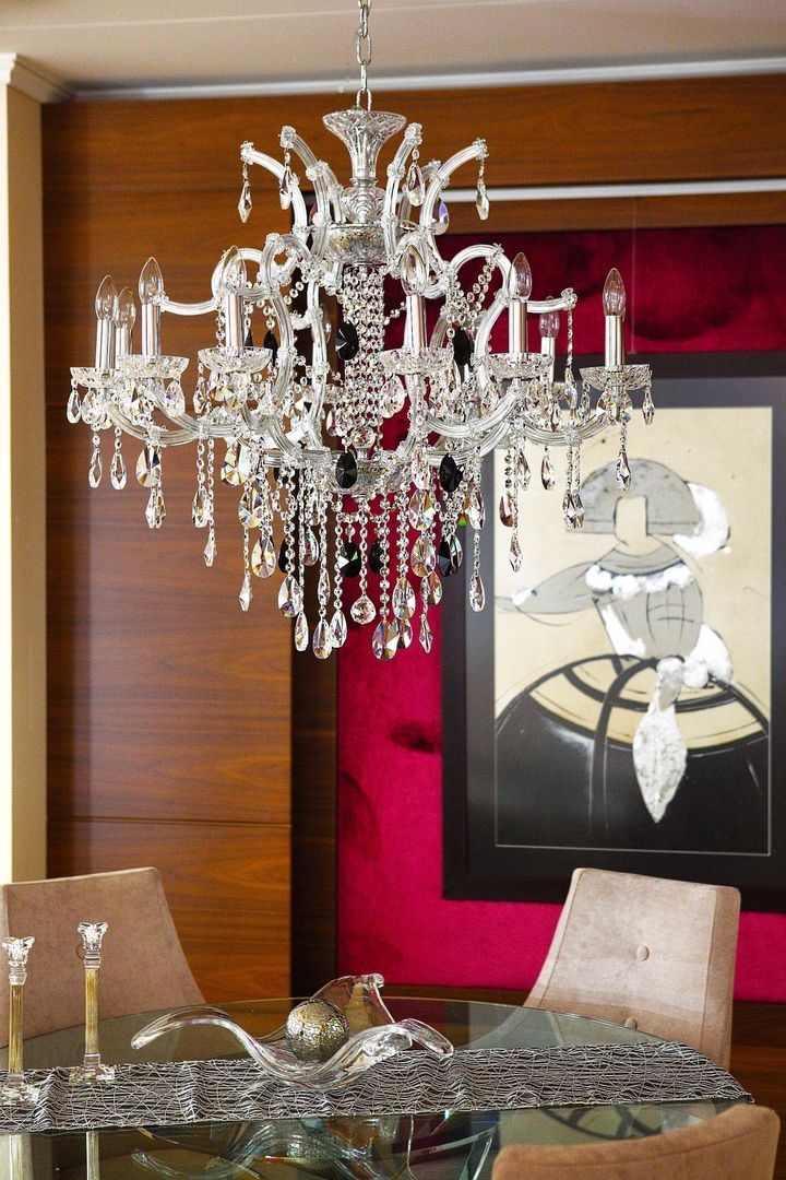 Lámparas de cristal Maria teresa, Bimaxlight Bimaxlight Sala da pranzo moderna Illuminazione