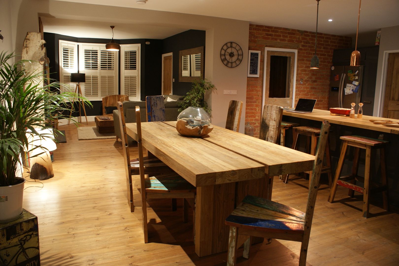 Reclaimed Teak Dining Table BluBambu Living Salle à manger moderne