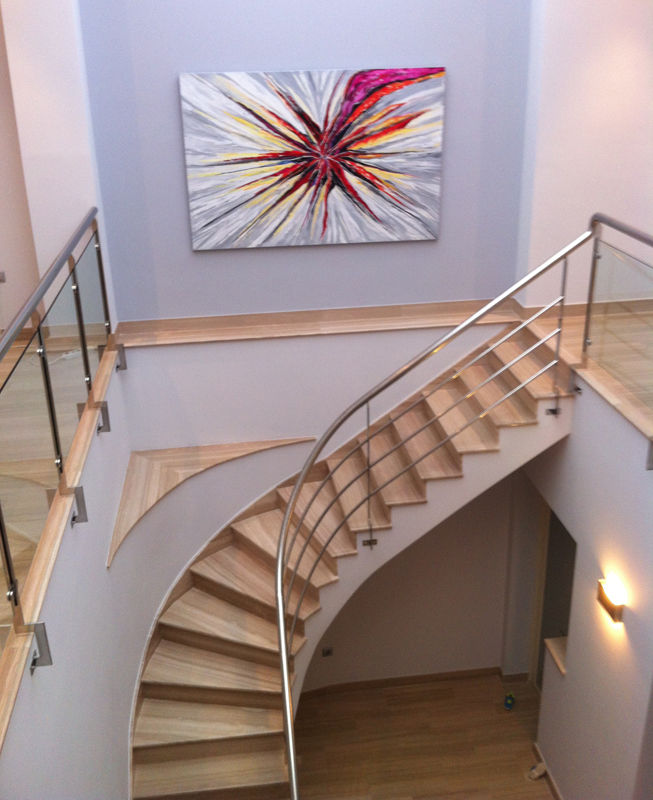 Escaleras, AZD Diseño Interior AZD Diseño Interior Modern Corridor, Hallway and Staircase