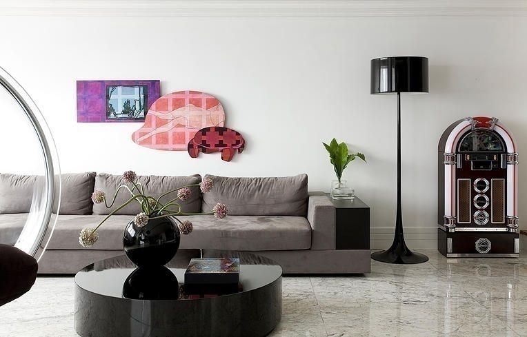 Triplex Moema, STUDIO CAMILA VALENTINI STUDIO CAMILA VALENTINI Modern Living Room