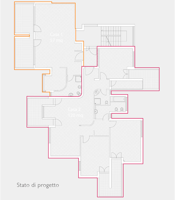 Ristrutturazione e divisione in due unità abitative, Interni d' Architettura Interni d' Architettura