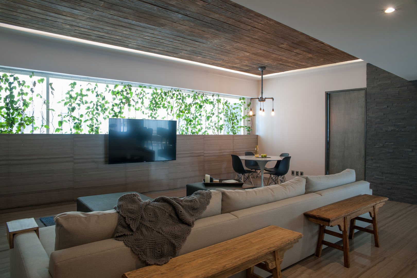 Departamento Club de Golf, kababie arquitectos kababie arquitectos Modern living room