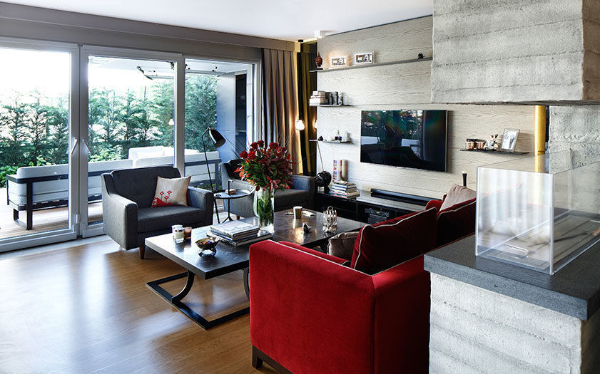 living room Esra Kazmirci Mimarlik Ruang Keluarga Gaya Eklektik Sofas & armchairs