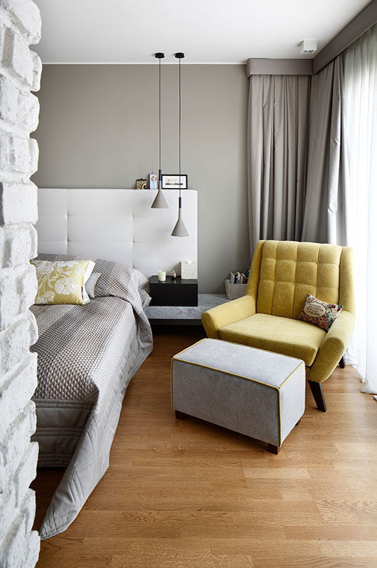 bedroom Esra Kazmirci Mimarlik Спальня в стиле модерн Освещение