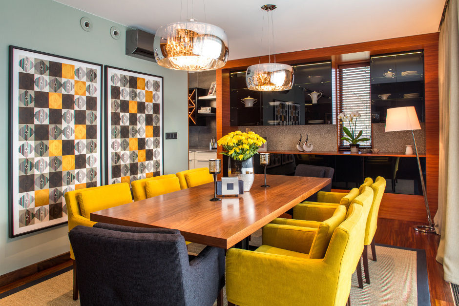 Luksusowe wnętrza z drewnem w roli głónej, Viva Design - projektowanie wnętrz Viva Design - projektowanie wnętrz Eclectic style dining room