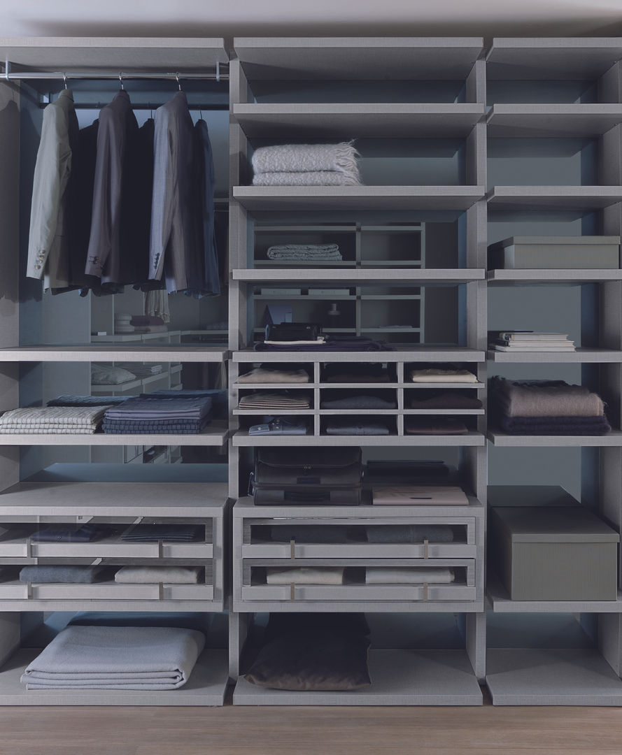 Linen Walk-in-wardrobes , Lamco Design LTD Lamco Design LTD Modern dressing room Wardrobes & drawers