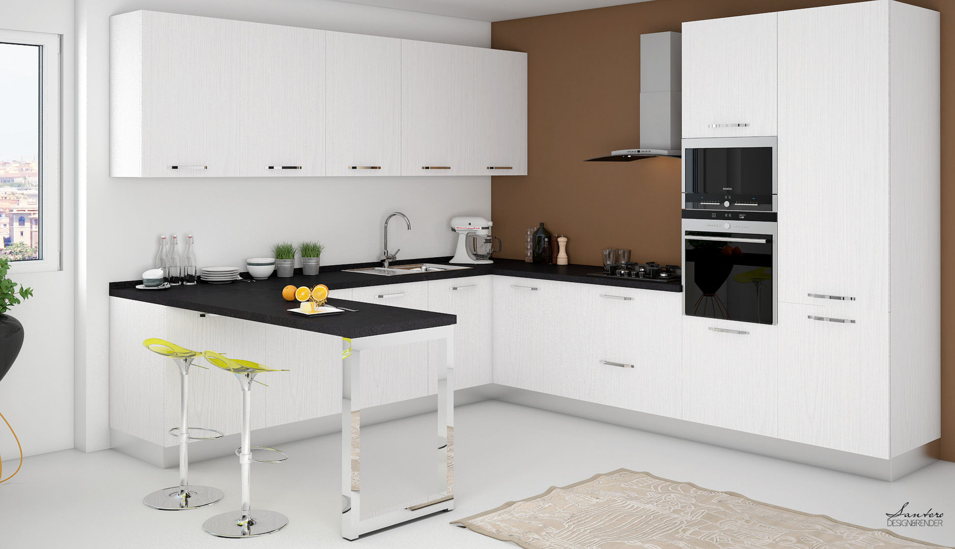 Design & Render – Sviluppo cucina su misura e accessori - Capo d'Orlando (ME), Santoro Design Render Santoro Design Render Modern kitchen