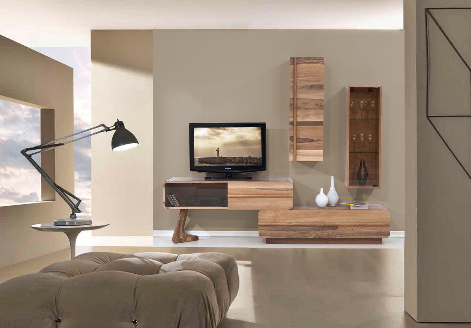 PAZIL TV ÜNİTESİ, Trabcelona Design Trabcelona Design Modern living room TV stands & cabinets