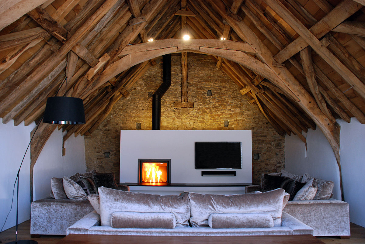 Maer Barn, Bude, Cornwall homify 现代客厅設計點子、靈感 & 圖片
