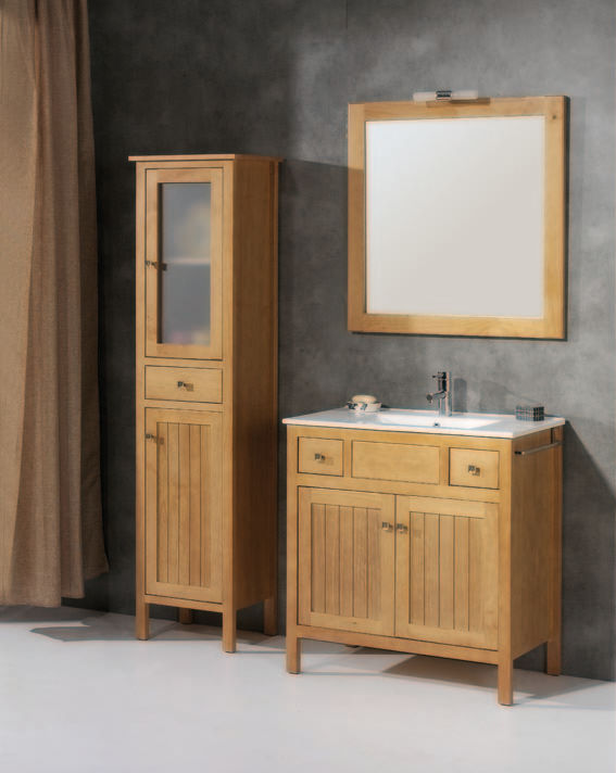 Mueble de baño Burgos de 80 Cera homify Baños de estilo rústico Decoración