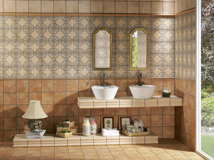 Azulejos rústicos, INTERAZULEJO INTERAZULEJO Kamar Mandi Gaya Rustic