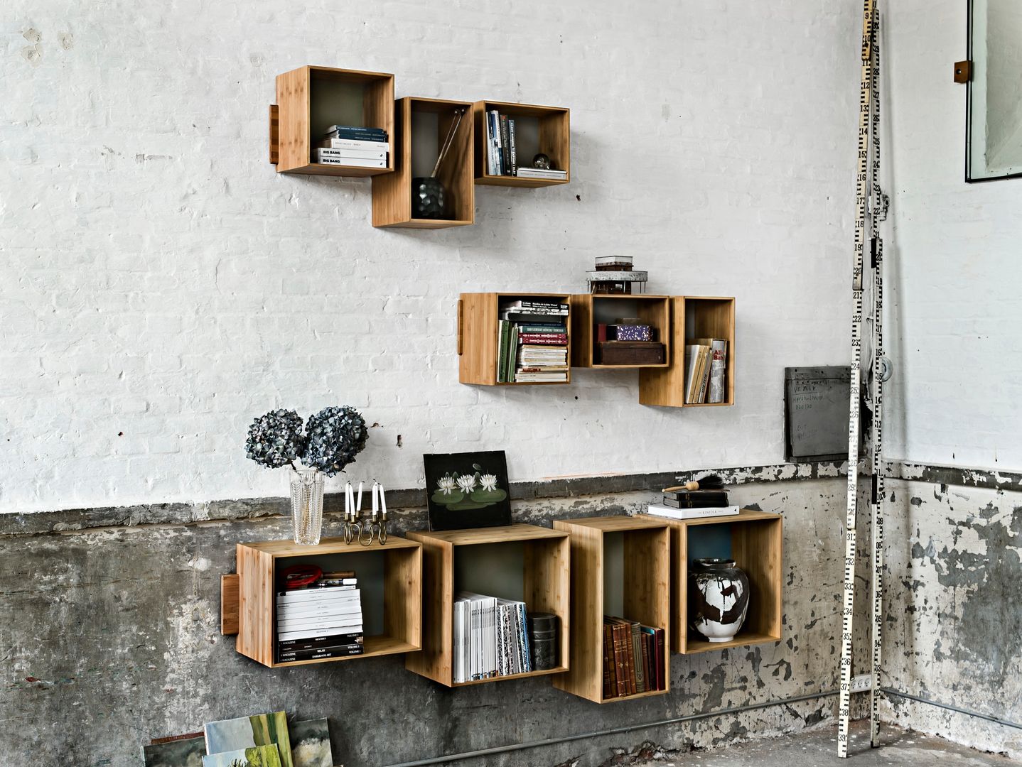 SJ Bookcase Large & Midi We Do Wood 北欧デザインの リビング 棚