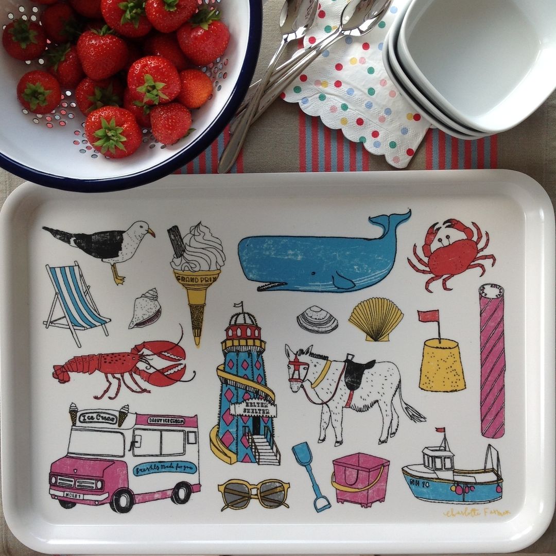 Seaside Fun Large Tray New House Textiles Ltd Cozinhas modernas Acessórios e têxteis