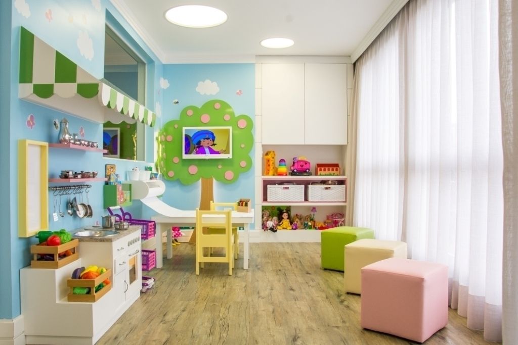 Brinquedoteca dos Sonhos - Sala de Estar Infantil, Carolina Burin & Arquitetos Associados Carolina Burin & Arquitetos Associados Modern Kid's Room