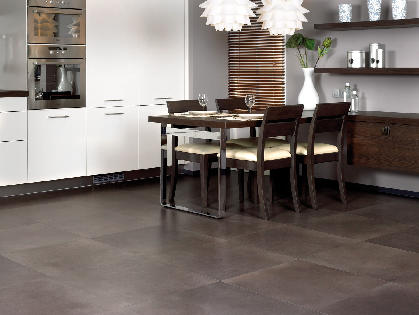 Polished Concrete Dark Quick-Step جدران أغطية الجدران والأرضيات