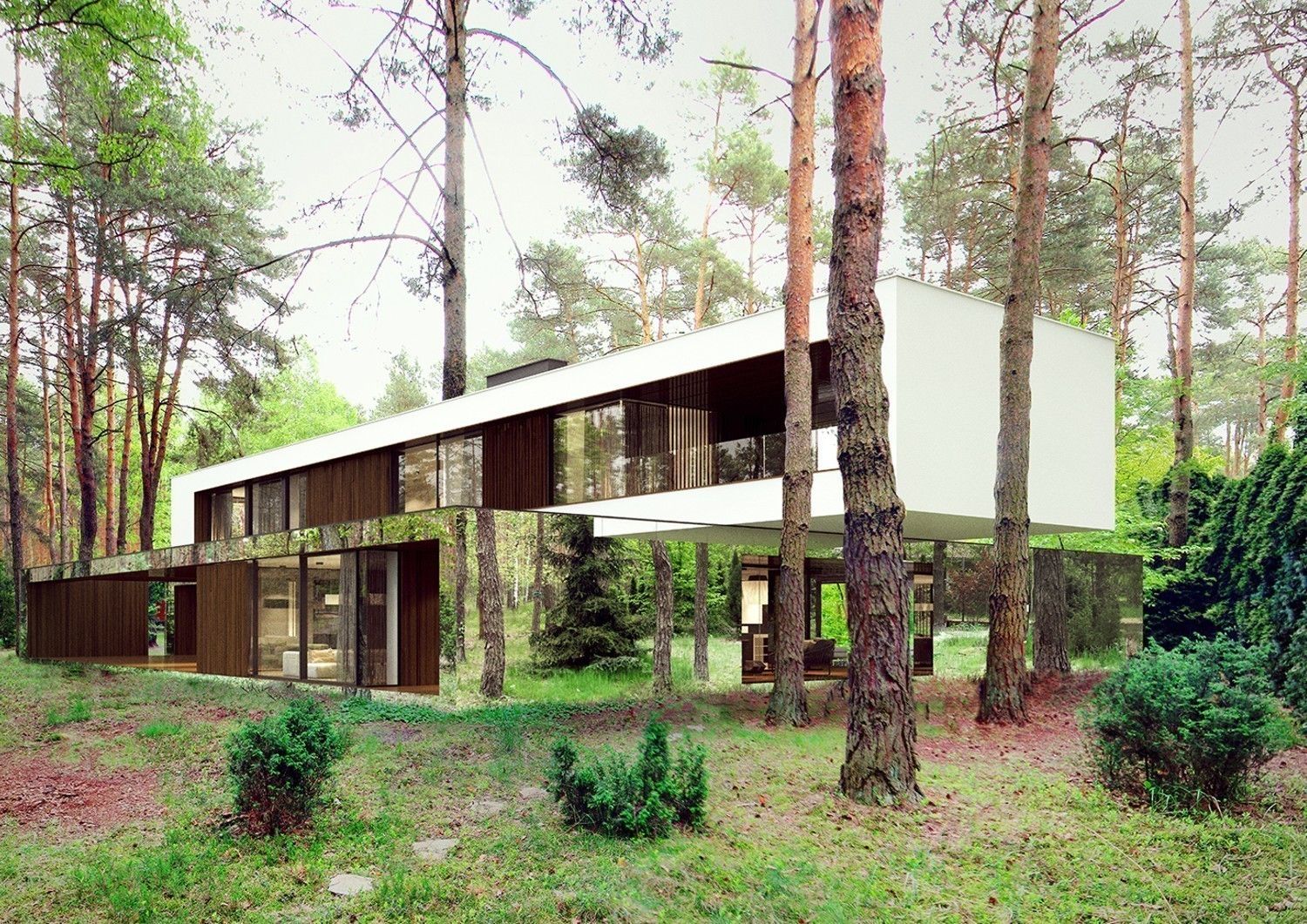 Lustrzany dom, REFORM Architekt Marcin Tomaszewski REFORM Architekt Marcin Tomaszewski Casas modernas: Ideas, imágenes y decoración