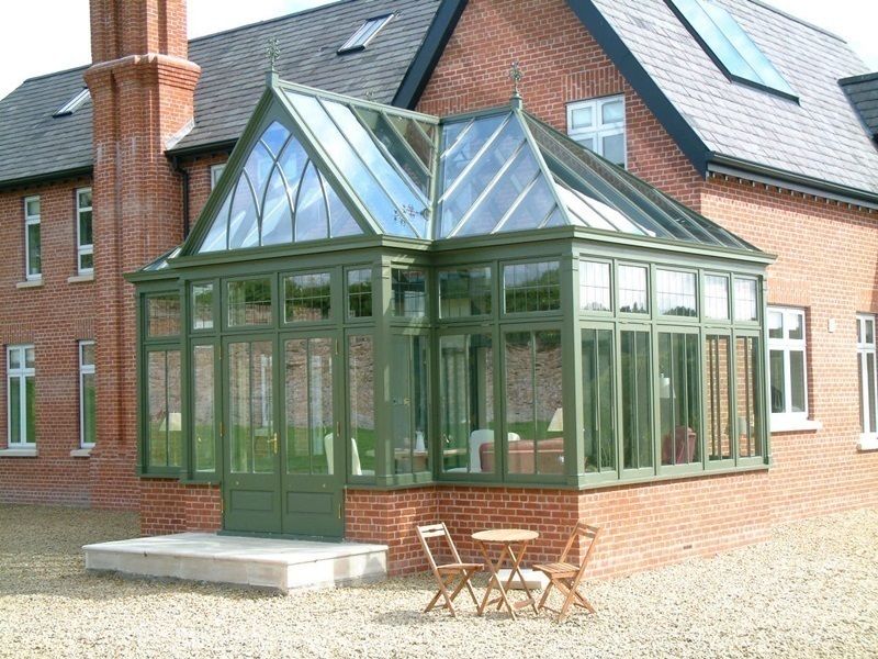 Hardwood Conservatory Hampton Windows เรือนกระจก