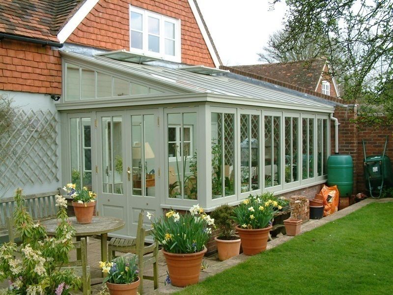 Hardwood Conservatory Hampton Windows เรือนกระจก