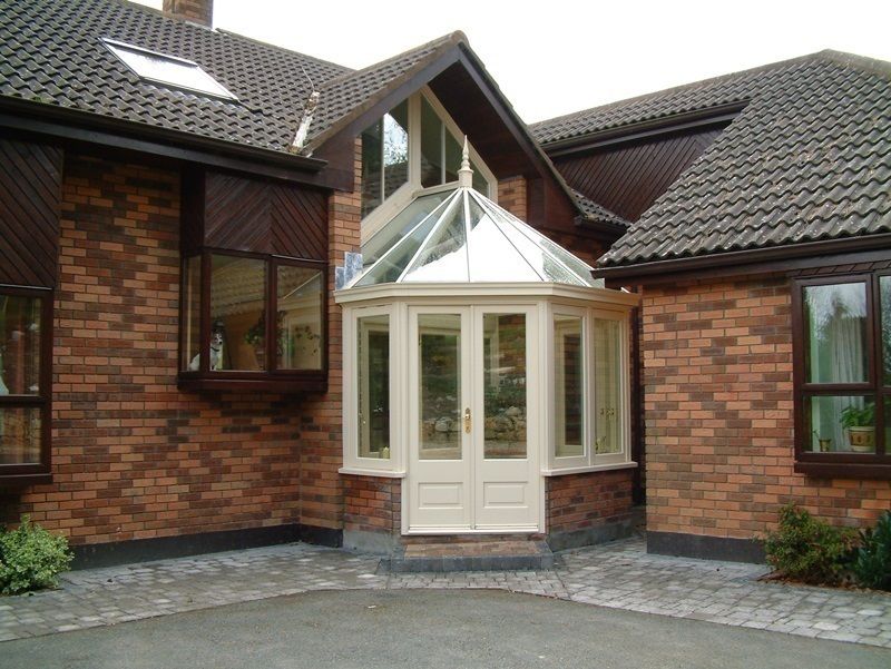 Hardwood Conservatory Hampton Windows เรือนกระจก