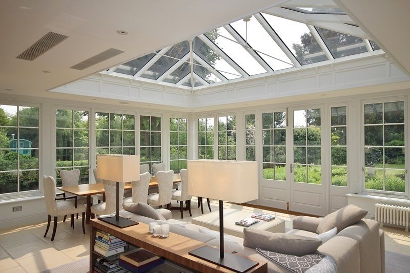 Hardwood Orangery Hampton Windows 클래식스타일 온실