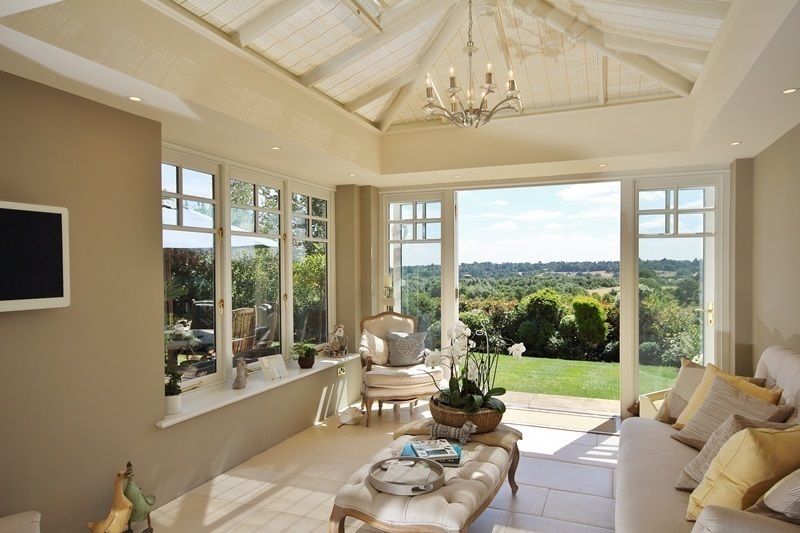 Hardwood Orangery Hampton Windows เรือนกระจก