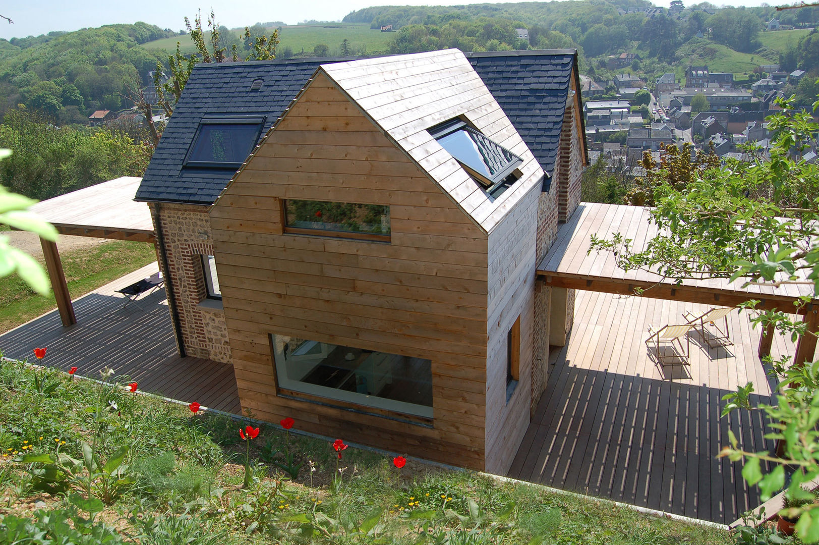 Maison V.W. - Extérieur Franklin Azzi Architecture Maisons modernes