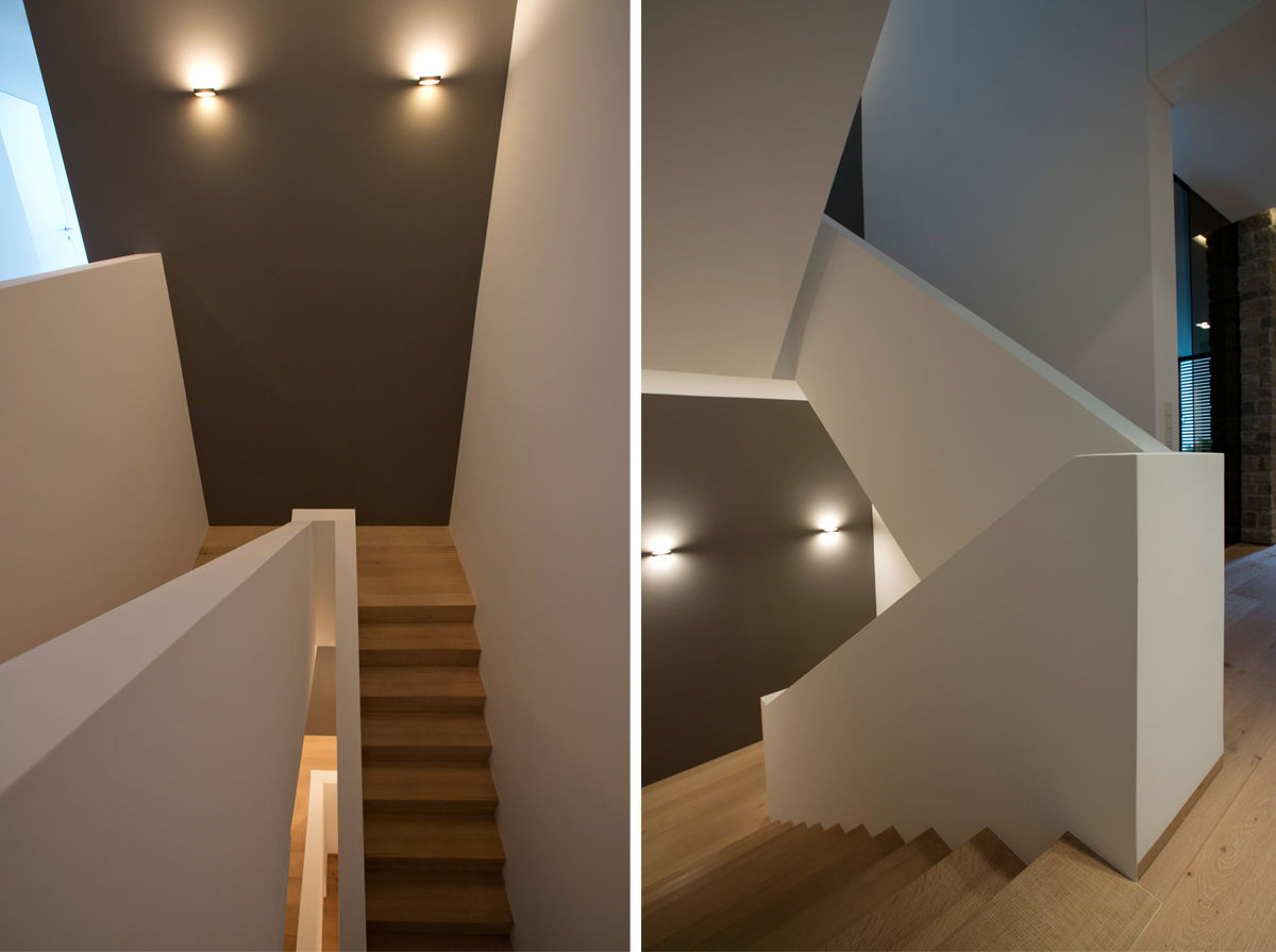 homify Modern corridor, hallway & stairs