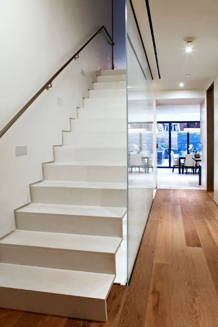 homify Modern Corridor, Hallway and Staircase