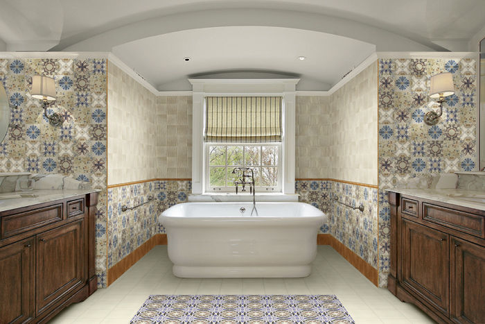 Azulejos rústicos, INTERAZULEJO INTERAZULEJO Rustic style bathroom