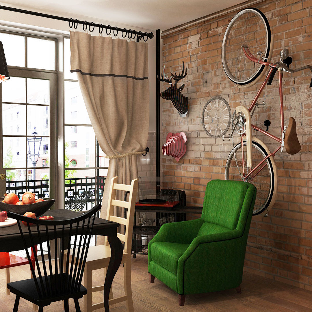 homify Industrial style dining room