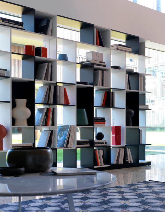 SUDOKU Bookshelves CASAMANIA HORM FACTORY OUTLET غرفة المعيشة