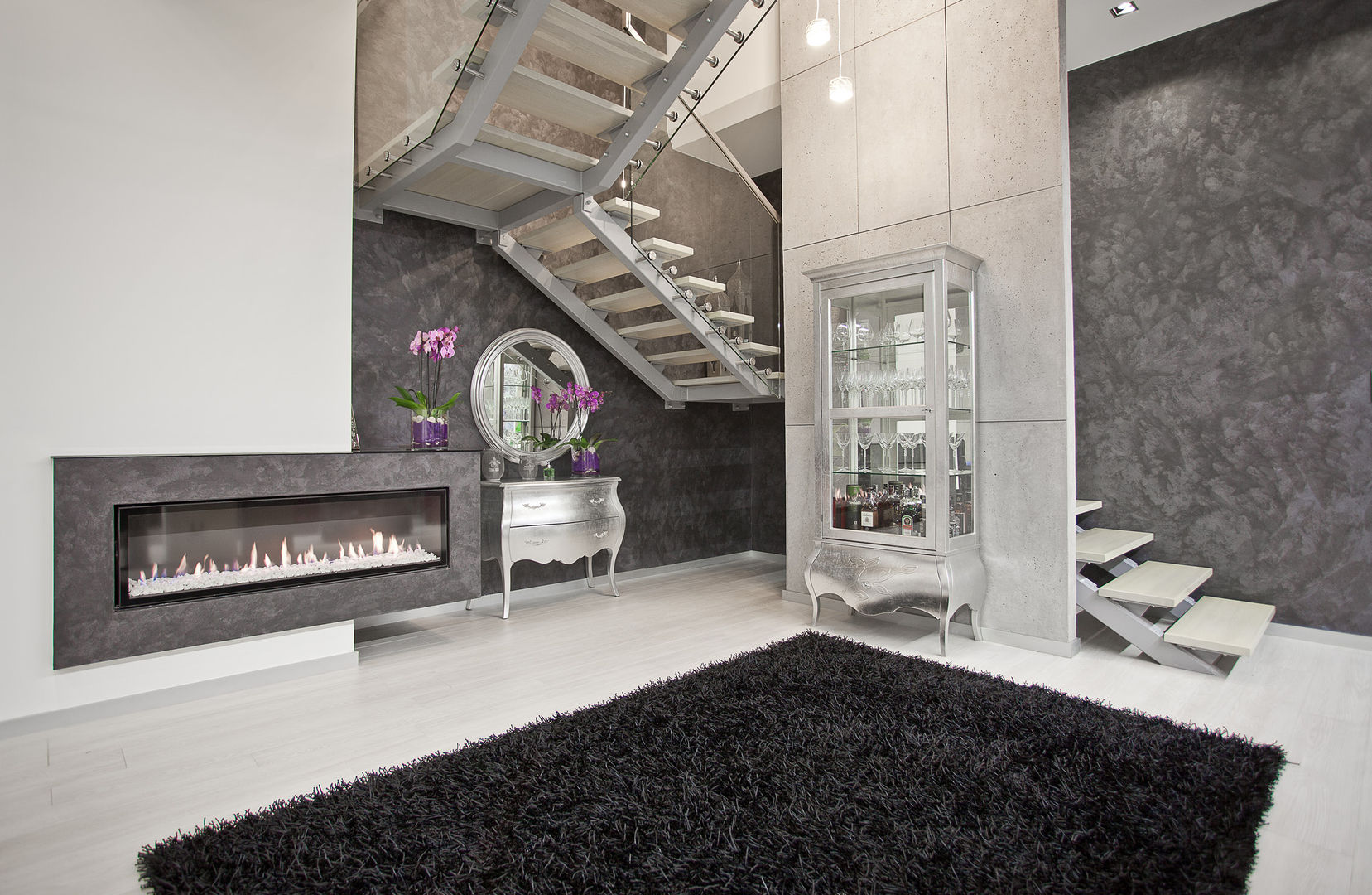 Glamour, KLIFF DESIGN KLIFF DESIGN Modern corridor, hallway & stairs