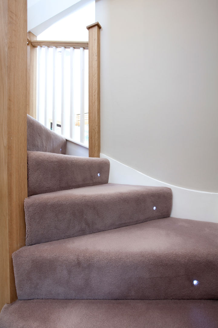 Carpet stairs with spot light A1 Lofts and Extensions درج سلالم