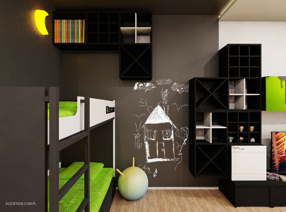 Pokój chłopców w wieku 8 i 5 lat, Ale design Grzegorz Grzywacz Ale design Grzegorz Grzywacz Modern nursery/kids room