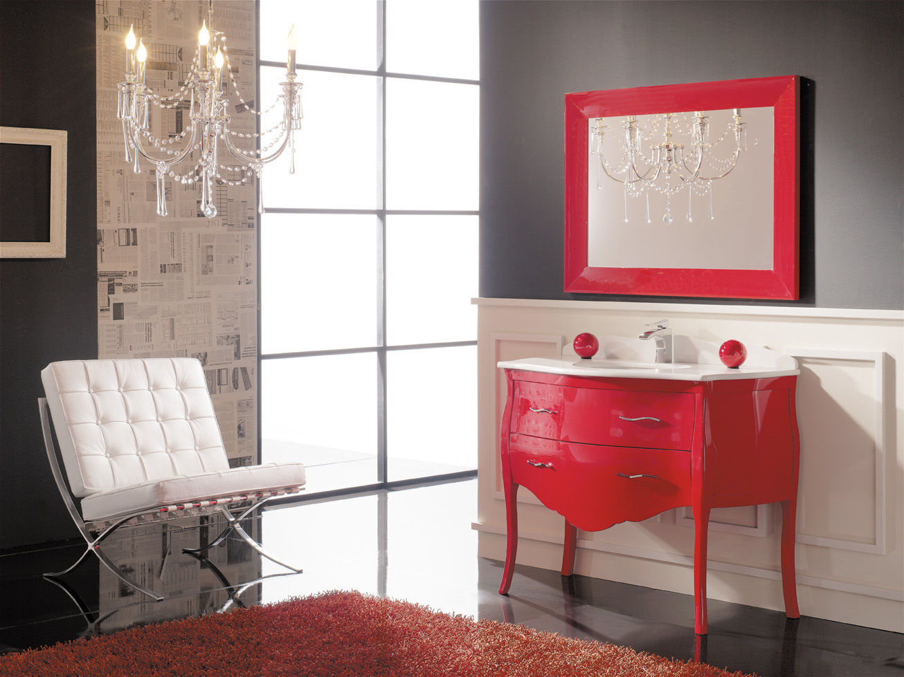 Muebles de baño estilo neoclásico, Baños Online Baños Online Klasik Banyo Dekorasyon